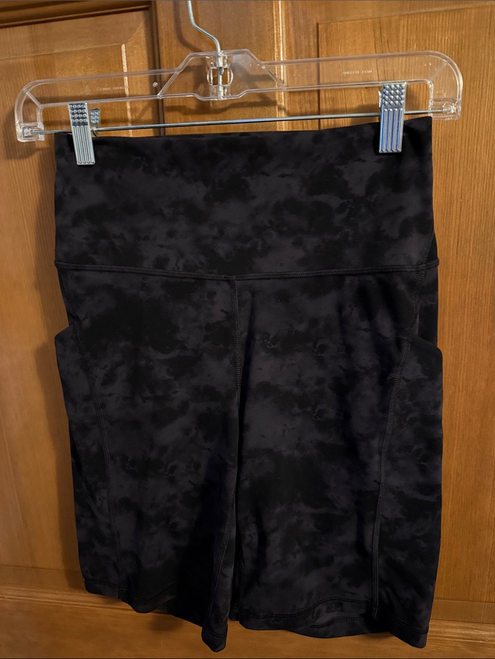 Black Camo High-Rise Athletic Shorts